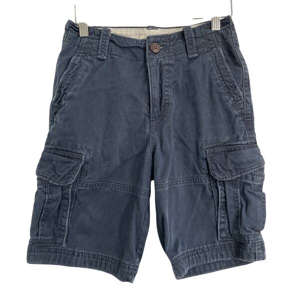 Abercrombie Kids Cargo Shorts Classic Heavy Cotton Blue Youth 12 - Picture 1 of 3